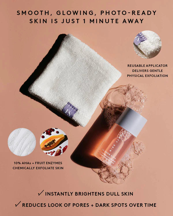 PRE-SHOW GLOW INSTANT RETEXTURIZING 10% AHA TREATMENT + REUSABLE APPLICATOR